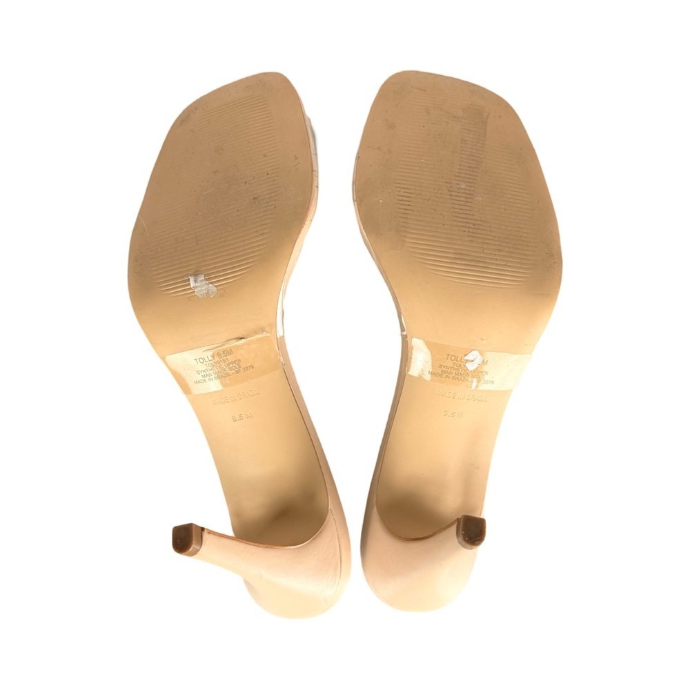 Steve Madden Tolly Clear Lucite High Heel Slip on Open Toe Dress Sandals - Picture 7 of 10